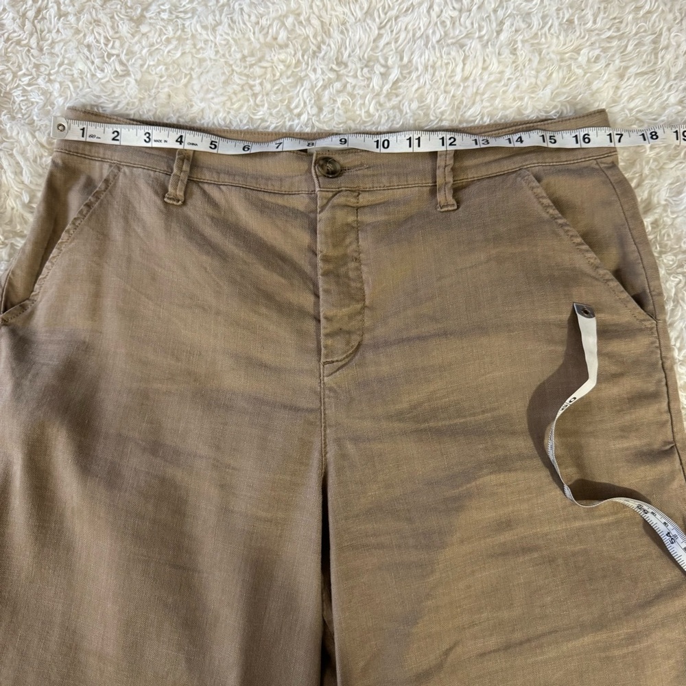 Level 99 Tallulah Wide Leg Linen lyocell Trousers Pants in Sandcastle Khaki 31 - Picture 5 of 14